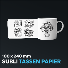 Sublimation Tassenpapier (Zuschnitte) (210x240 mm
