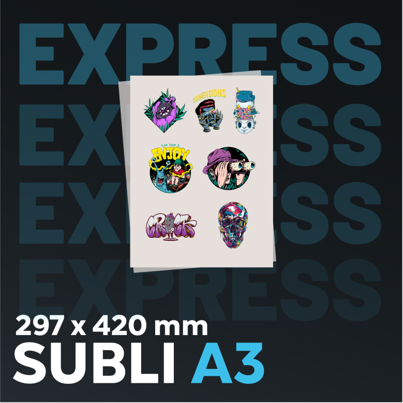 Express Sublimations-Transfer A3 | TechFusion3D