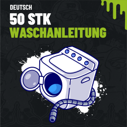 Waschanleitungen 50 Stk. (deutsch)