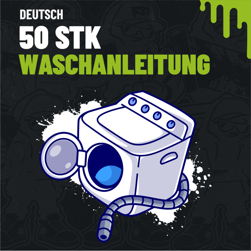 Waschanleitungen 50 Stk. (deutsch)
