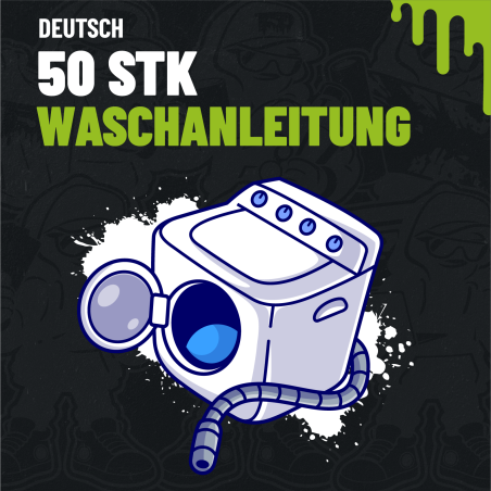 Waschanleitungen 50 Stk. (deutsch)