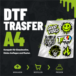 DTF-Transfer A4 - 210x297 mm