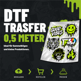 DTF-Transfer 1/2M - 580x500 mm