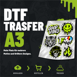 DTF-Transfer A3 - 297x420 mm