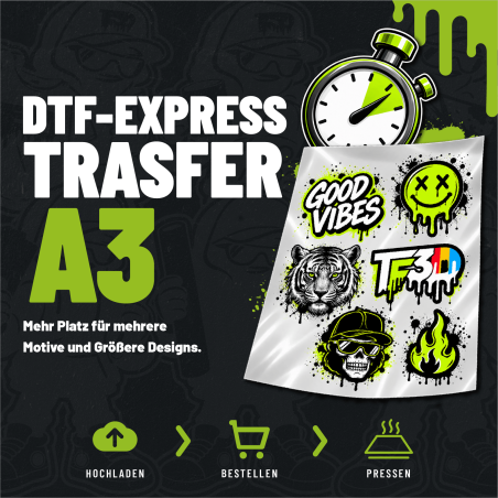 Express DTF-Transfer A3 - 297x420 mm