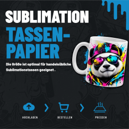 Sublimation Tassenpapier (Zuschnitte) (100x240 mm