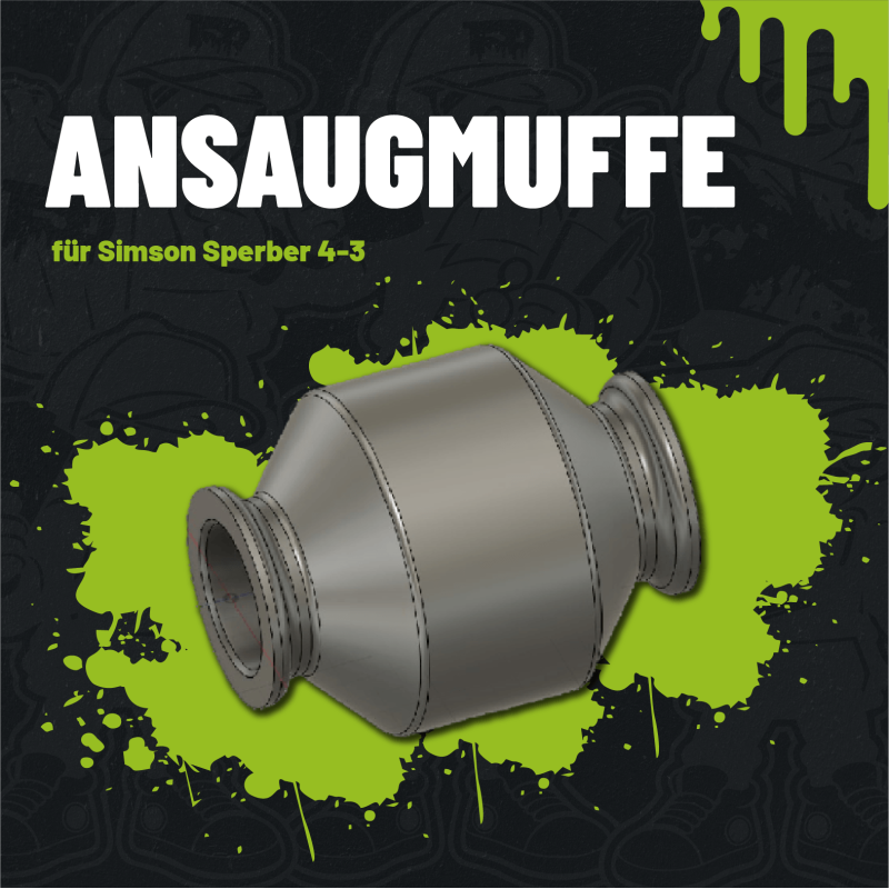 Optimierte Ansaugmuffe für Simson Sperber 4-3