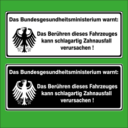 2x Bundesgesundheitsministerium Aufkleber Sticker