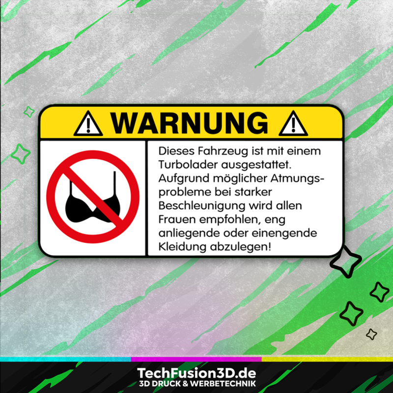 Turbolader Aufkleber Sticker