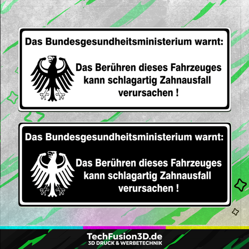 2x Bundesgesundheitsministerium Aufkleber Sticker