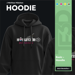 Hörlitzer Mädchen Damen T-Shirt V-Ausschnitt | Hochwertige Baumwolle