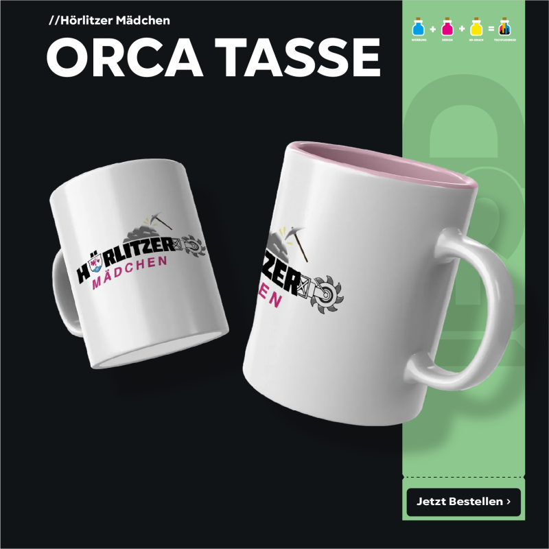 Hörlitzer Mädchen & Junge Tasse – ORCA® Premium Keramiktasse Hörlitzer Mädchen & Junge Tasse – ORCA® Premium Keramiktasse