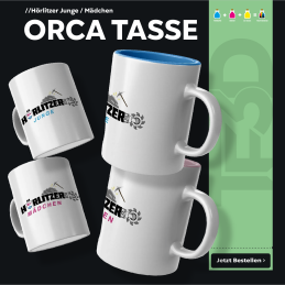 Hörlitzer Mädchen & Junge Tasse – ORCA® Premium Keramiktasse