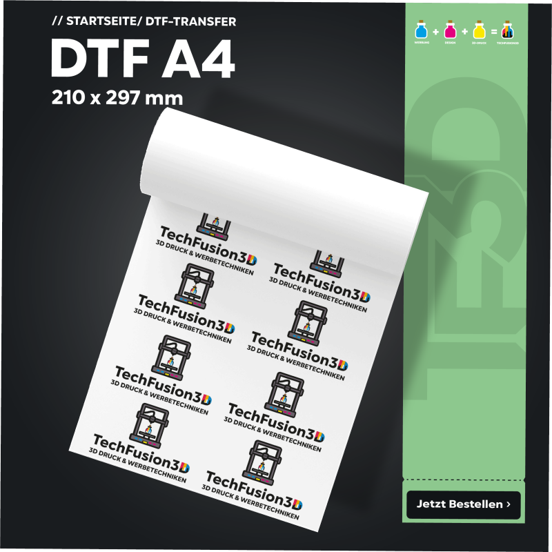 DTF-Transfer A4 - 210x297 mm DTF-Transfer A4 - 210x297 mm