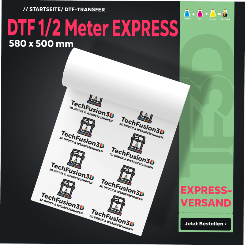 DTF-Transfer 1/2M - 580x500 mm DTF-Transfer 1/2M - 580x500 mm