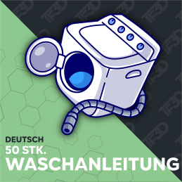 Waschanleitungen 50 Stk. (deutsch)