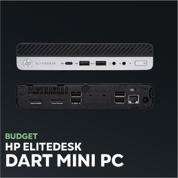 HP Elite Desk 800 G3 Mini PC – Intel Core i5, 8 GB RAM, 256 GB SSD |