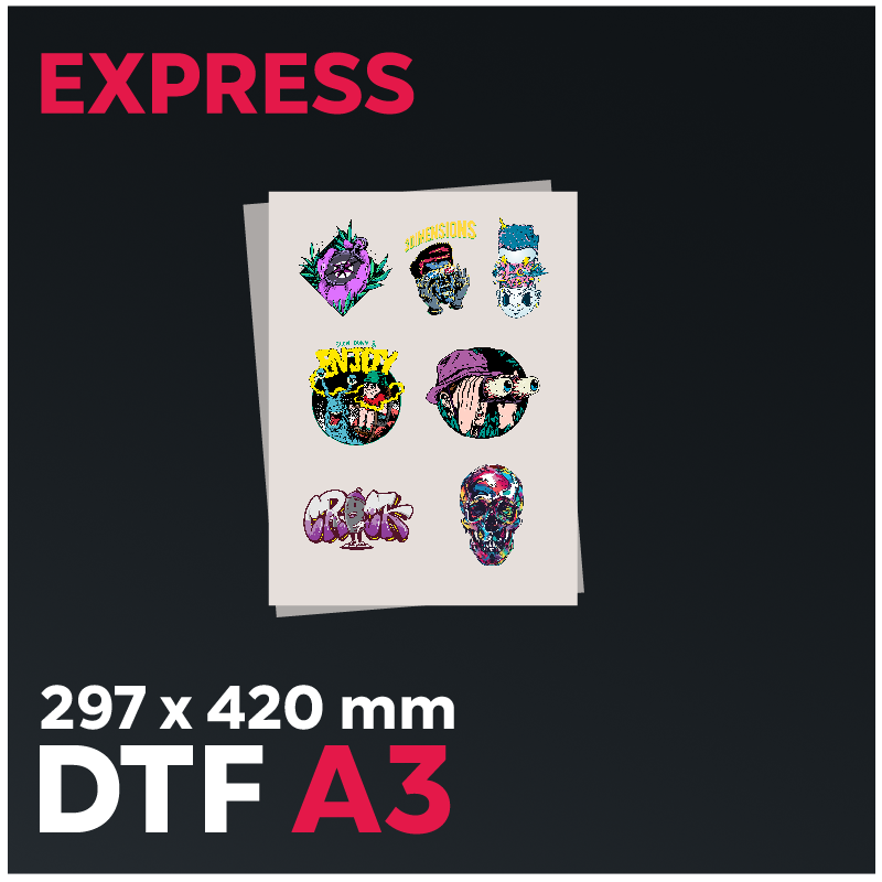 Express DTF-Transfer A3 - 297x420 mm