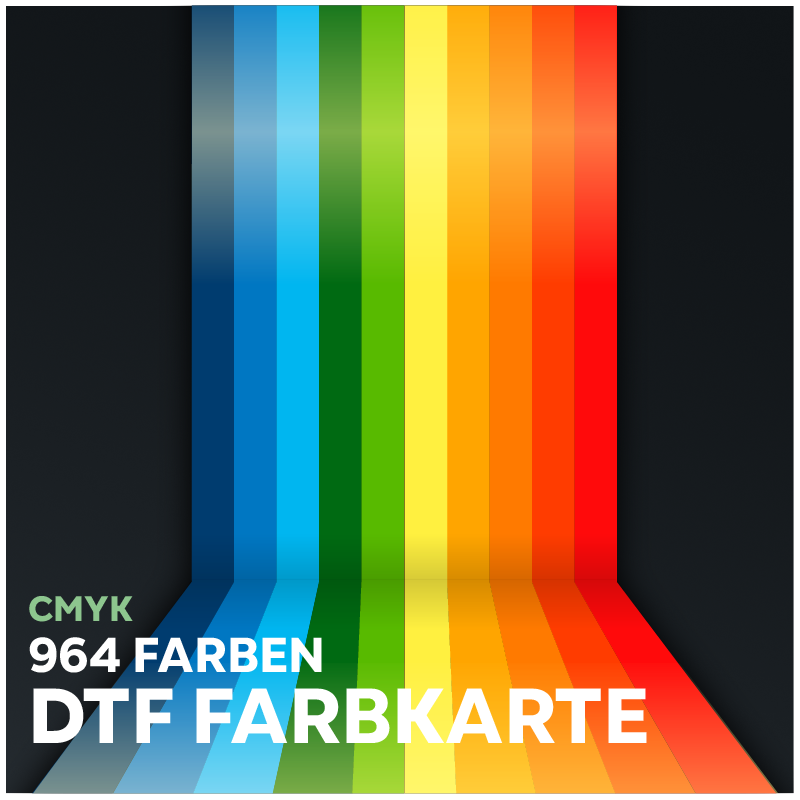 DTF-Farbkarte CMYK mit 964 Farben