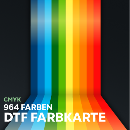DTF-Farbkarte CMYK mit 964 Farben