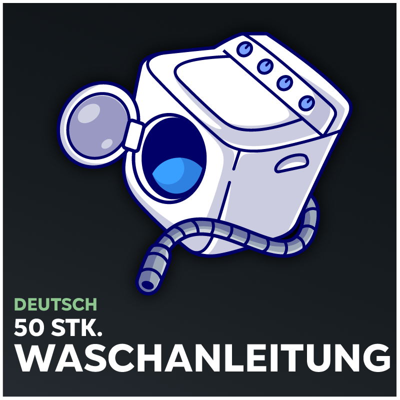 Waschanleitungen 50 Stk. (deutsch)