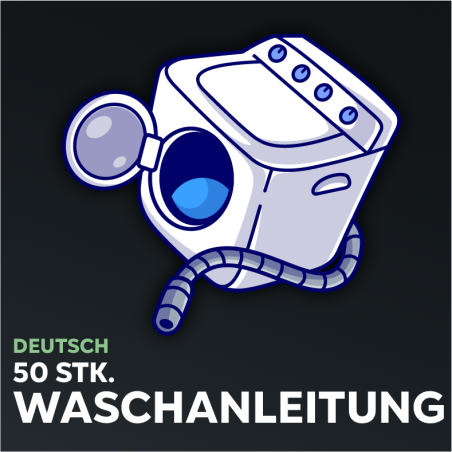 Waschanleitungen 50 Stk. (deutsch)